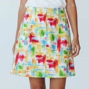 Talbots Vintage Women’s Colorful Abstract Print A-Line Skirt